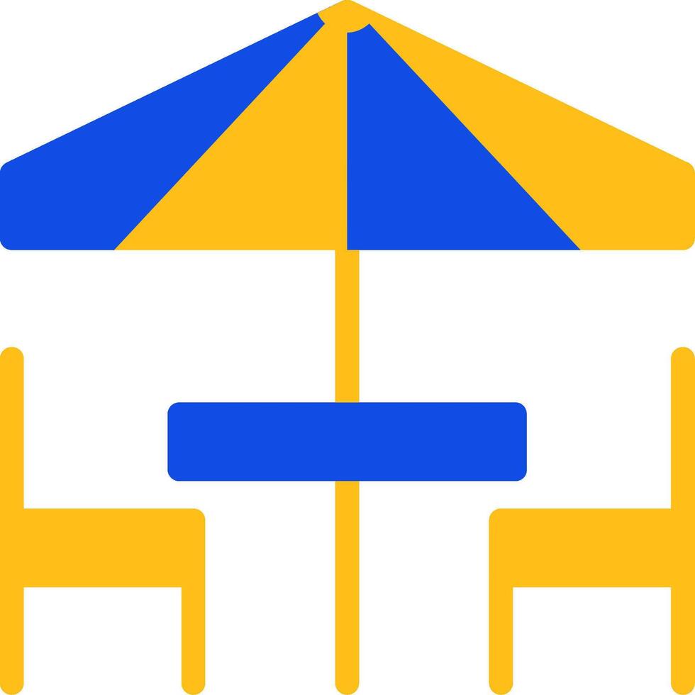 Terrasse Möbel eben zwei Farbe Symbol vektor