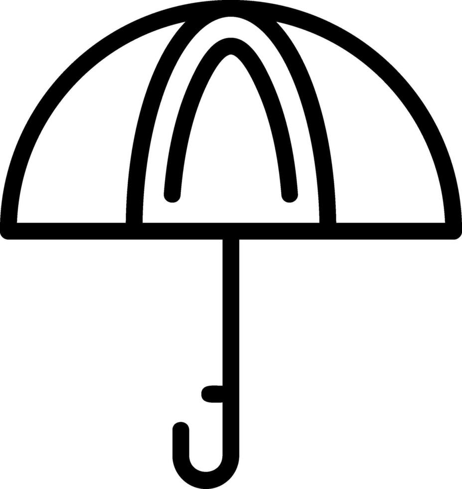 Regenschirm Liniensymbol vektor