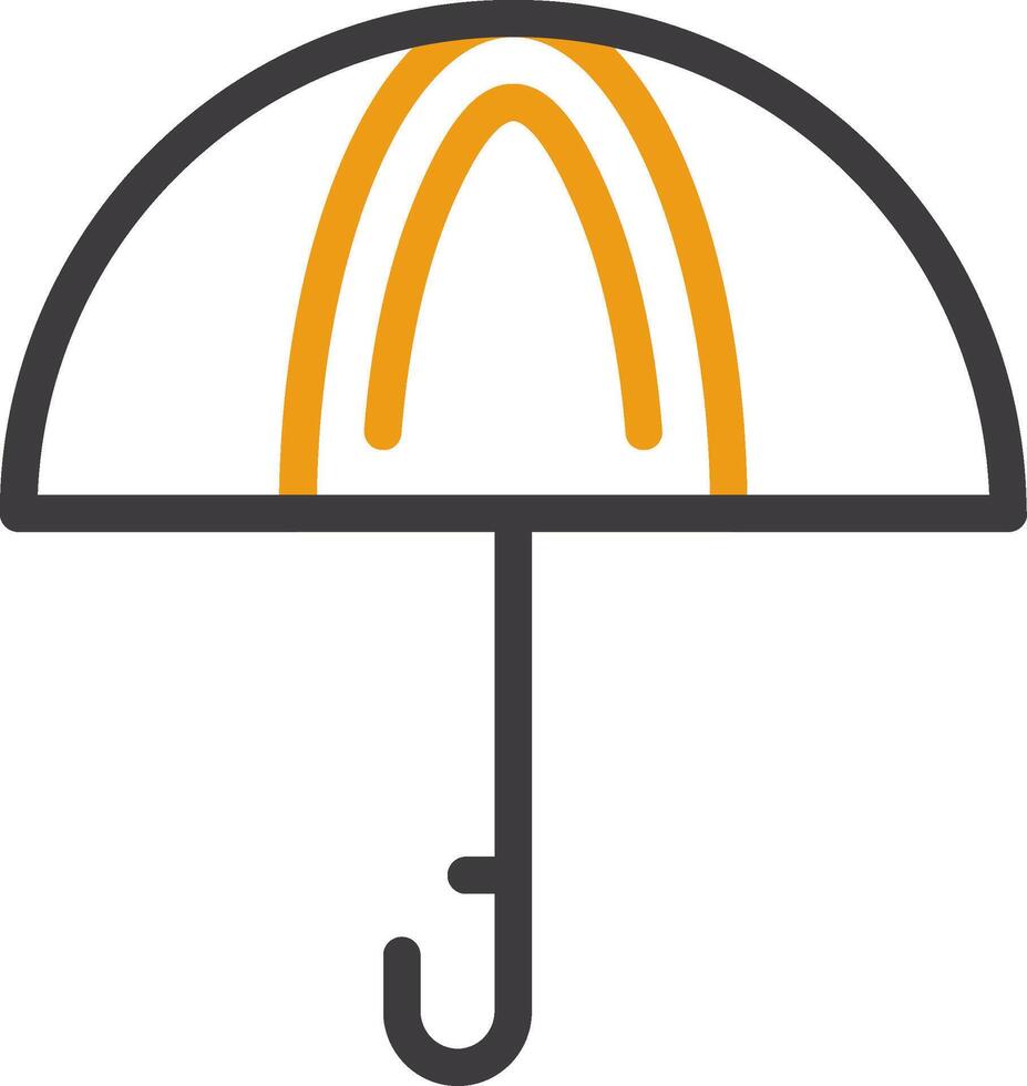 Regenschirm Linie Kreis Symbol vektor