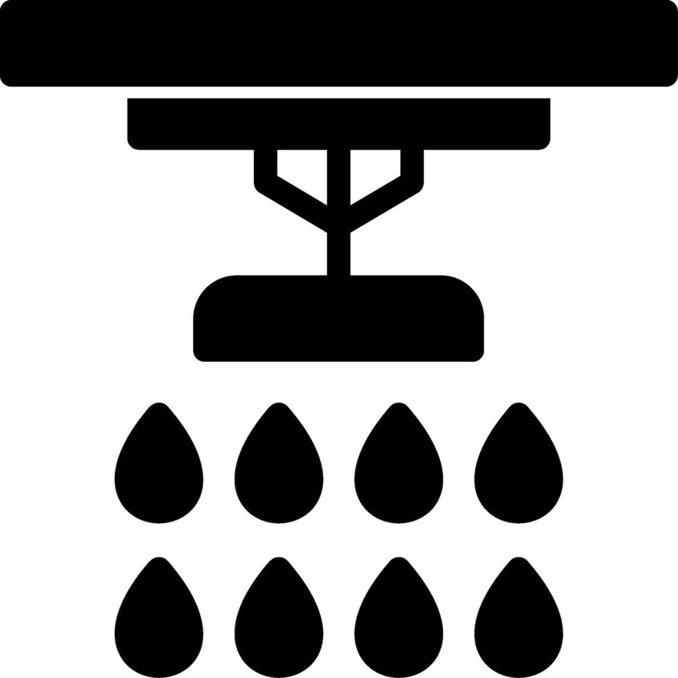 Sprinkler-Glyphe-Symbol vektor