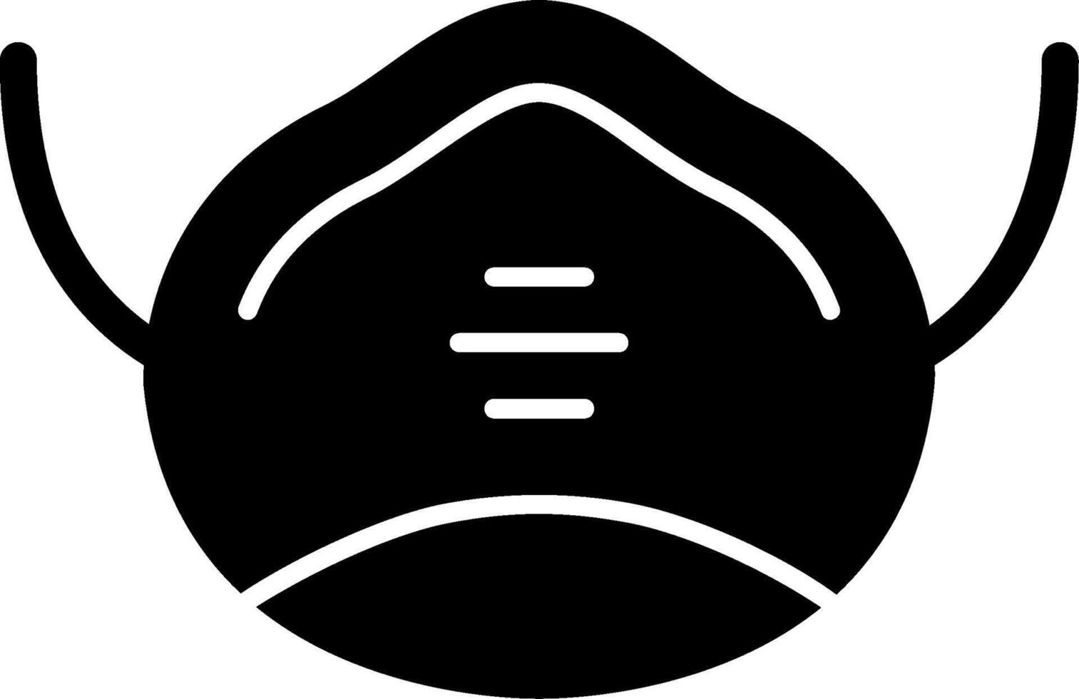 Staubmasken-Glyphe-Symbol vektor