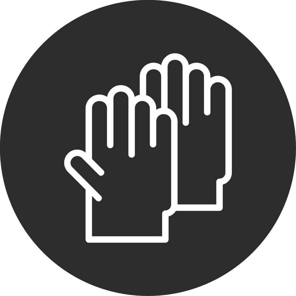 Sicherheit Handschuhe invertiert Symbol vektor