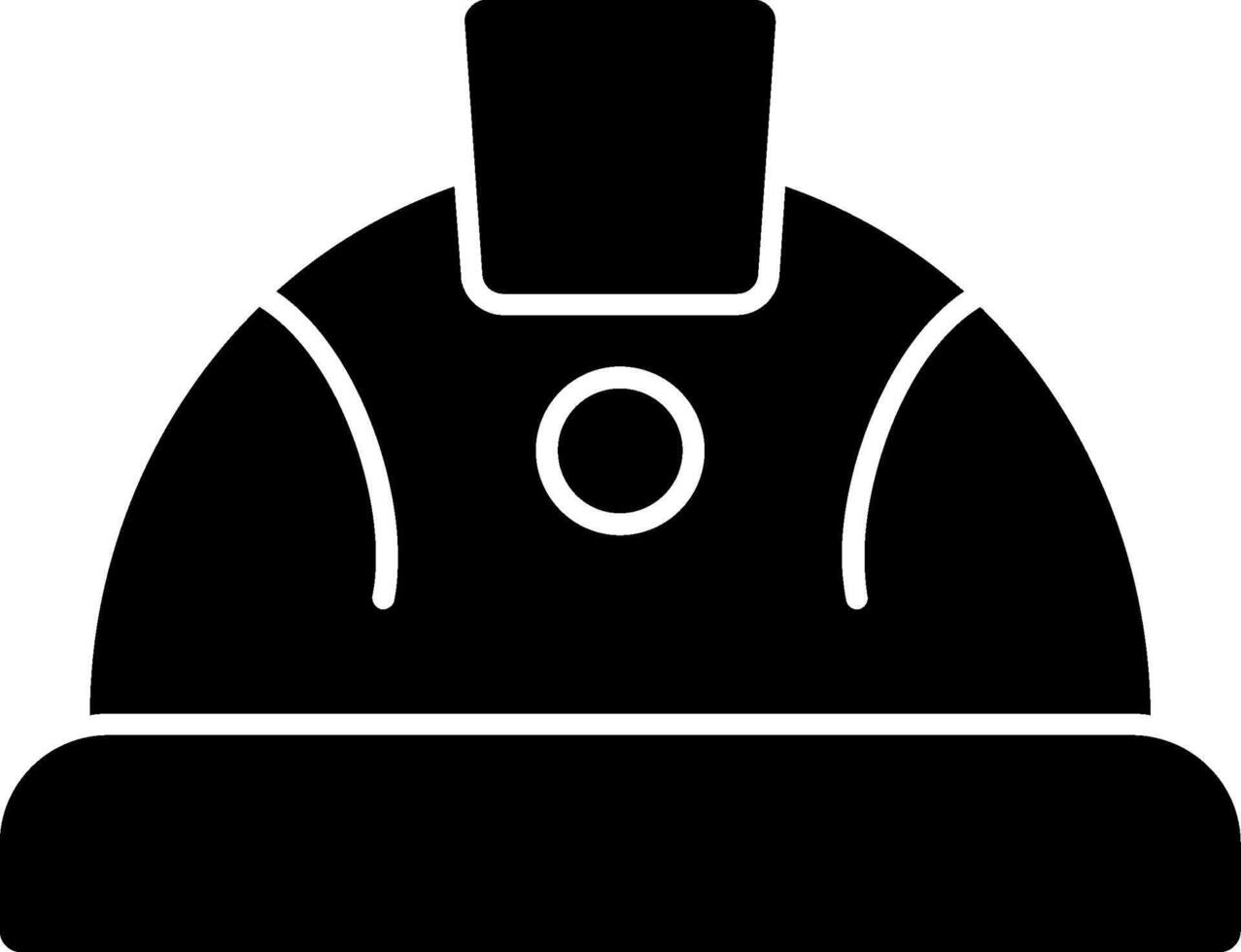 Schutzhelm-Glyphe-Symbol vektor
