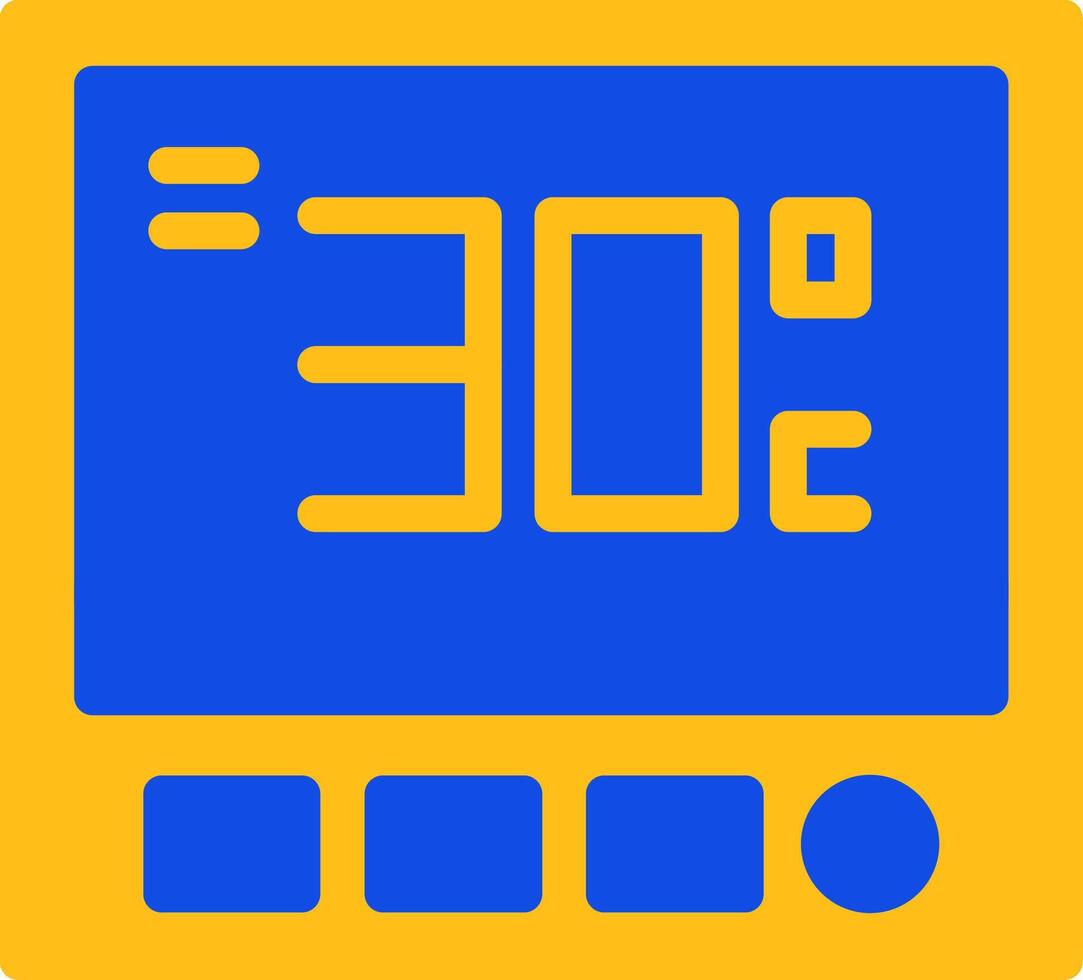 Thermostat eben zwei Farbe Symbol vektor