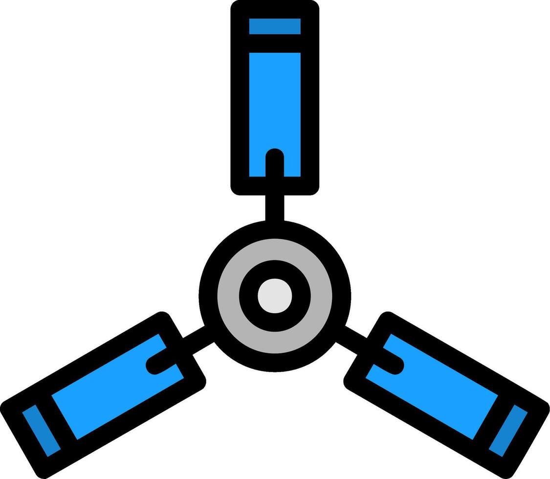 Decke Ventilator Linie gefüllt Symbol vektor