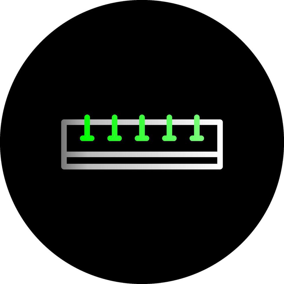 täcka kuggstång dubbel lutning cirkel ikon vektor