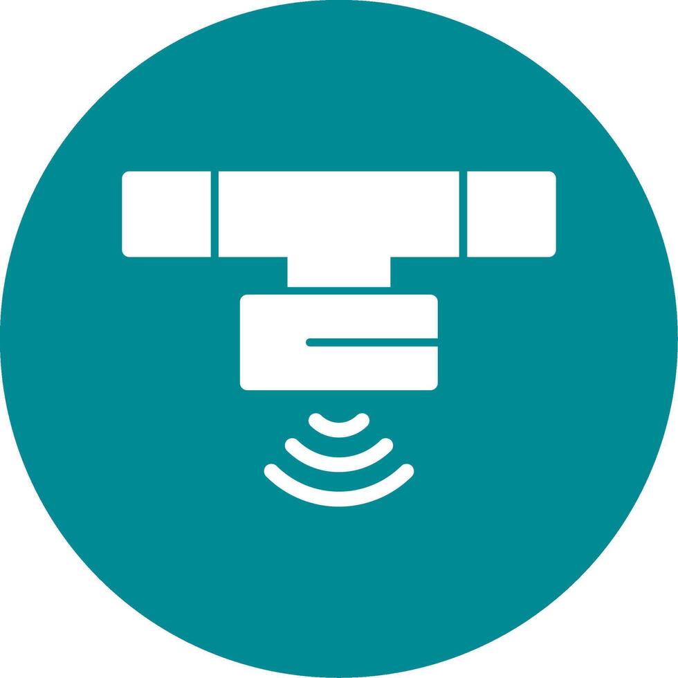 rörelse sensor glyf cirkel ikon vektor