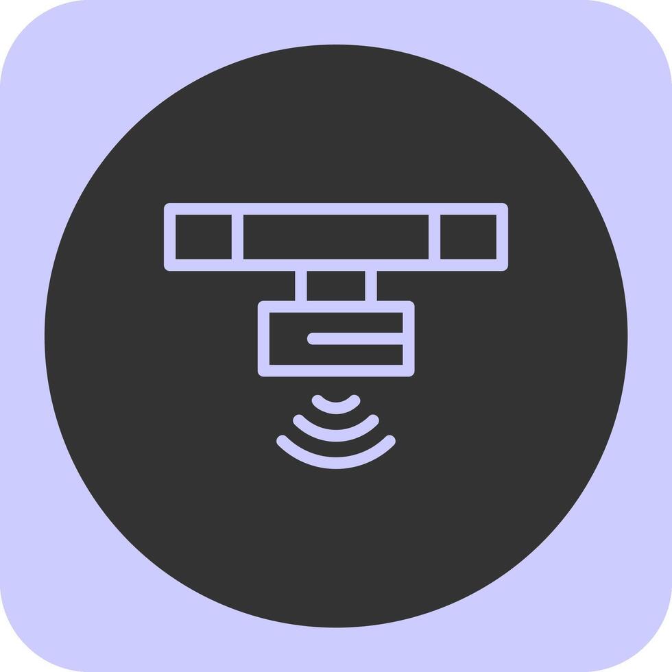 Bewegung Sensor linear runden Symbol vektor