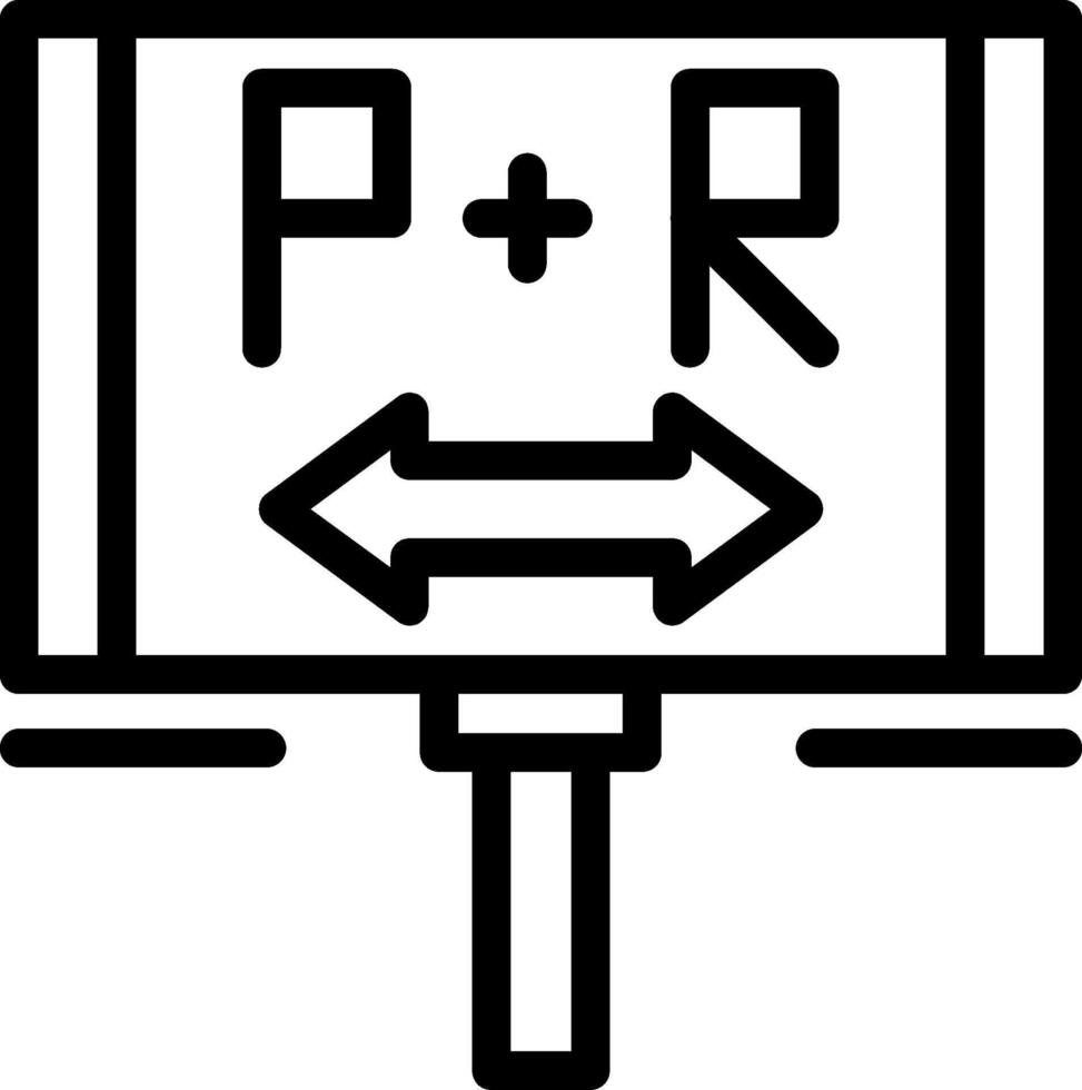 Park und Reiten Linie Symbol vektor