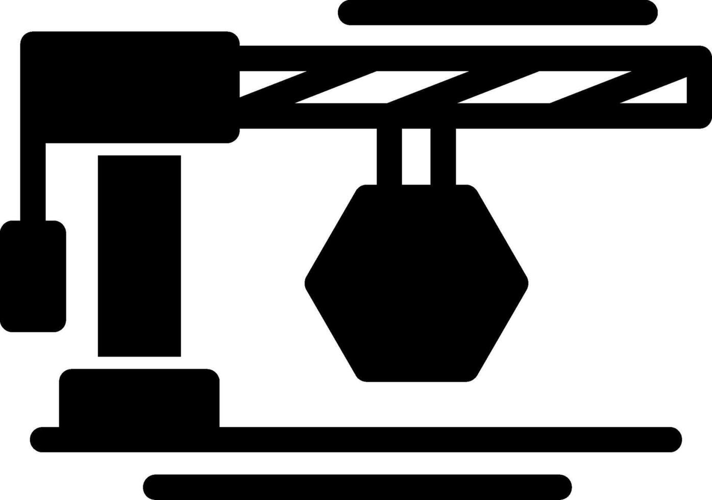Barriere Arm Glyphe Symbol vektor