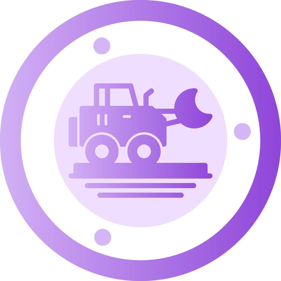 Symbol für den Gradienten der Bulldozer-Glyphe vektor