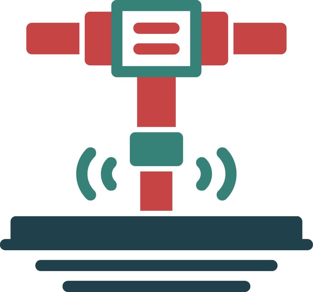 Presslufthammer Glyphe zweifarbiges Symbol vektor