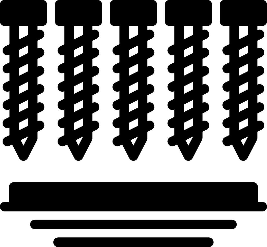 Trockenbau Schrauben Glyphe Symbol vektor