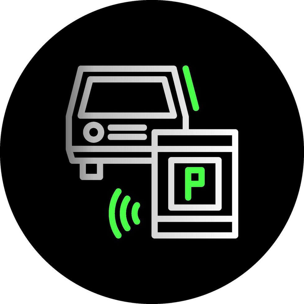 Fernbedienung Parkplatz Dual Gradient Kreis Symbol vektor