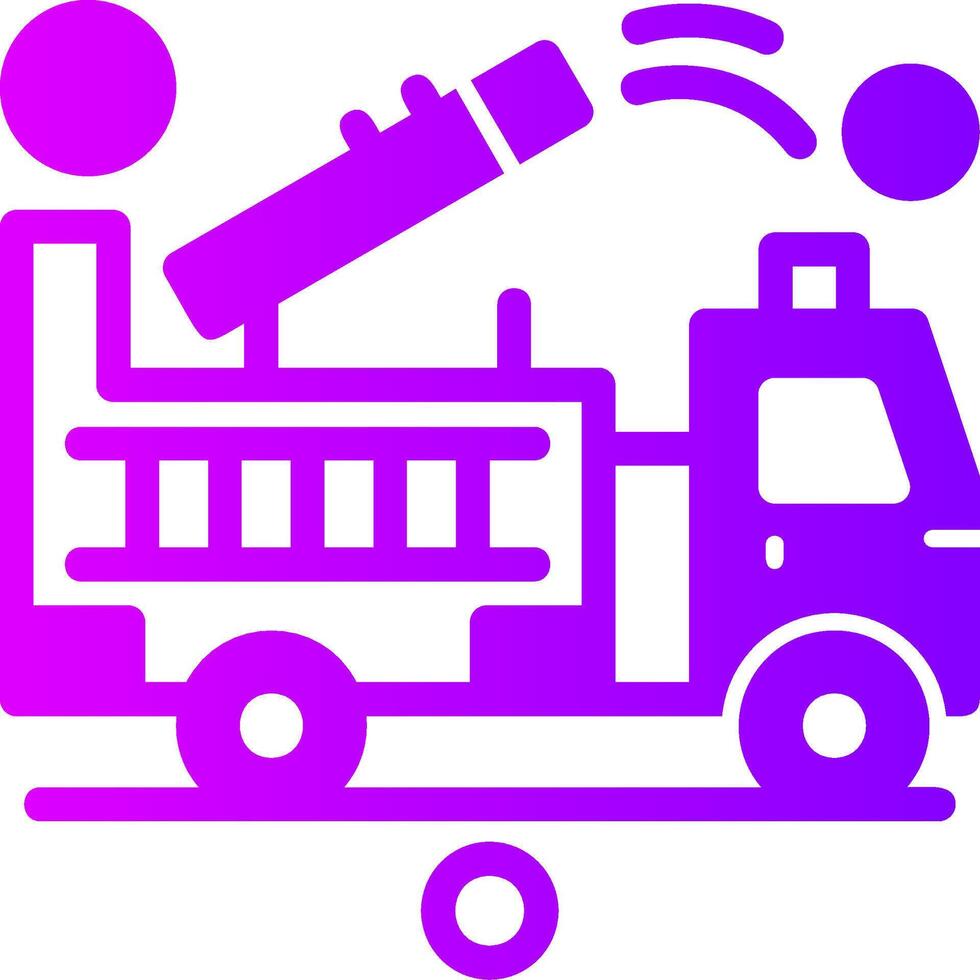 Feuer LKW Monitor solide multi Gradient Symbol vektor