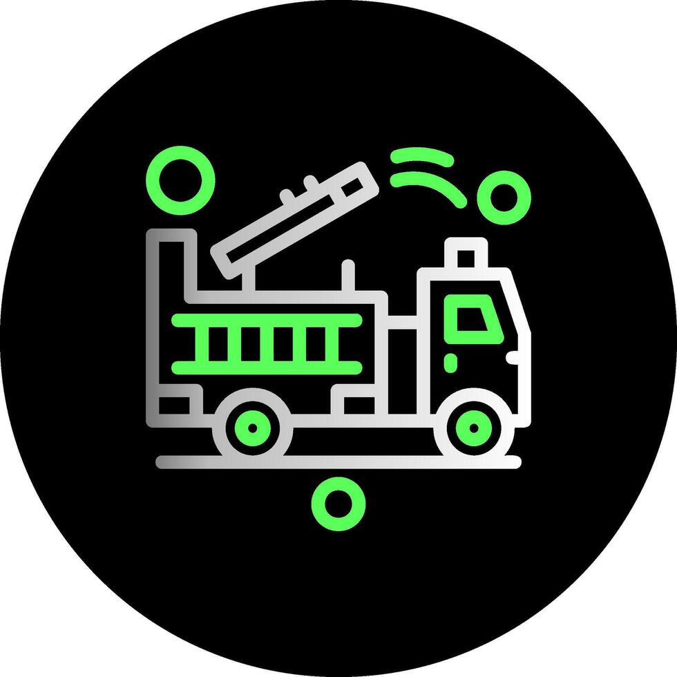 Feuer LKW Monitor Dual Gradient Kreis Symbol vektor