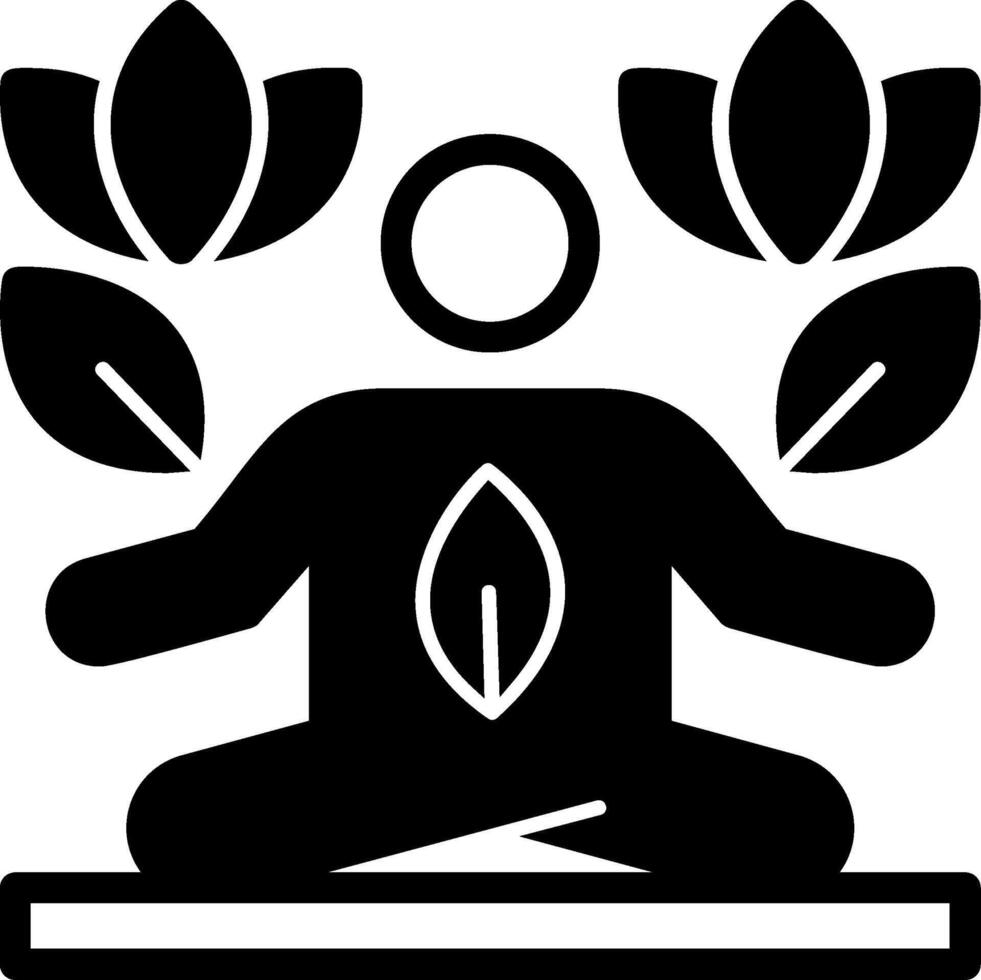 Symbol für Yoga-Glyphe vektor