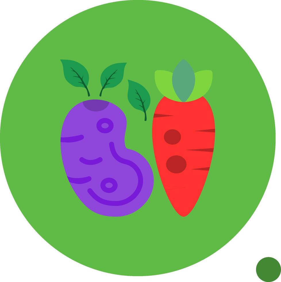 Gemüse eben Schatten Symbol vektor