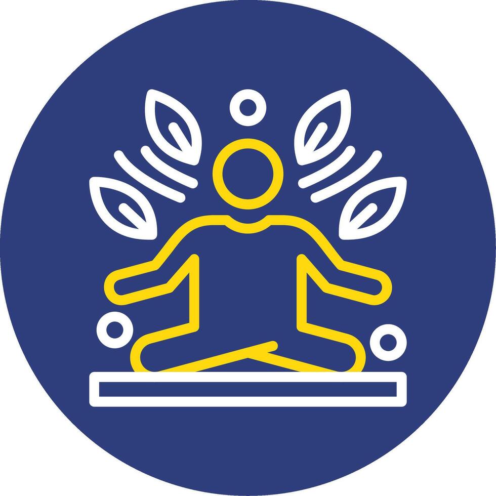 Meditation Dual Linie Kreis Symbol vektor