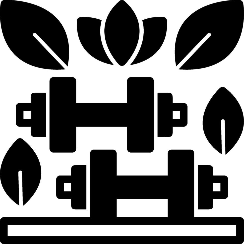 Hantel-Glyphe-Symbol vektor