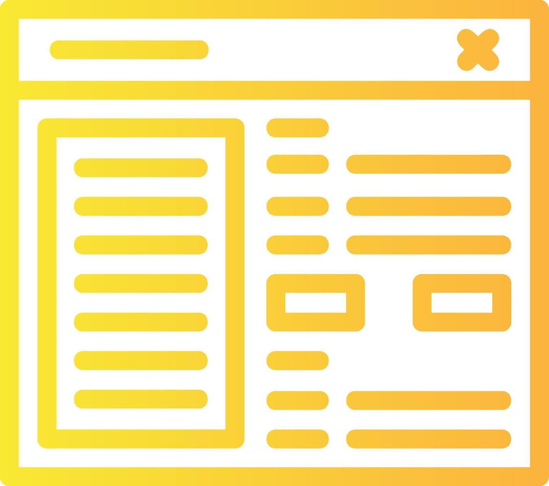 die Einstellungen linear Gradient Symbol vektor