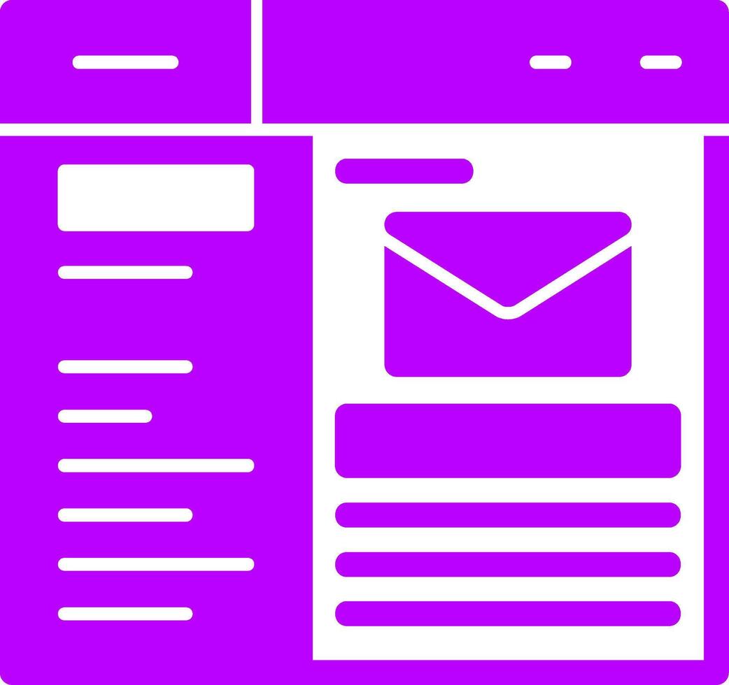 Mail solide multi Gradient Symbol vektor