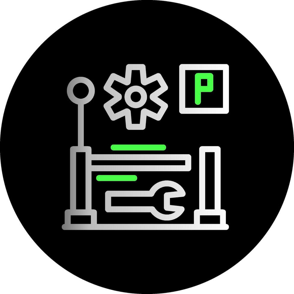 Parkplatz Instandhaltung Dual Gradient Kreis Symbol vektor