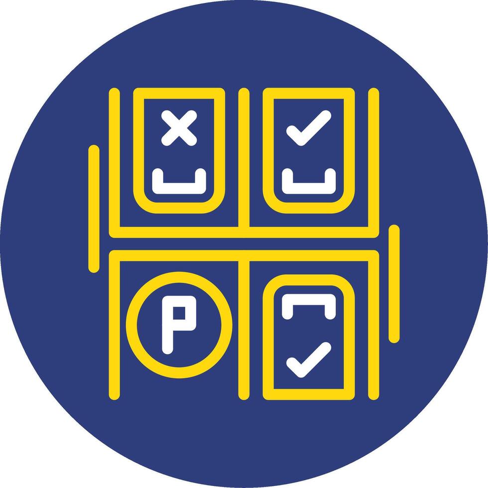 Parkplatz Belegung Status Dual Linie Kreis Symbol vektor