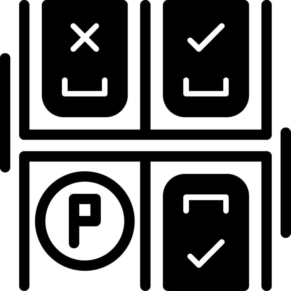 Parkplatz Belegung Status Glyphe Symbol vektor