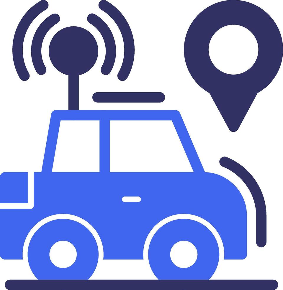 Auto Locator solide zwei Farbe Symbol vektor