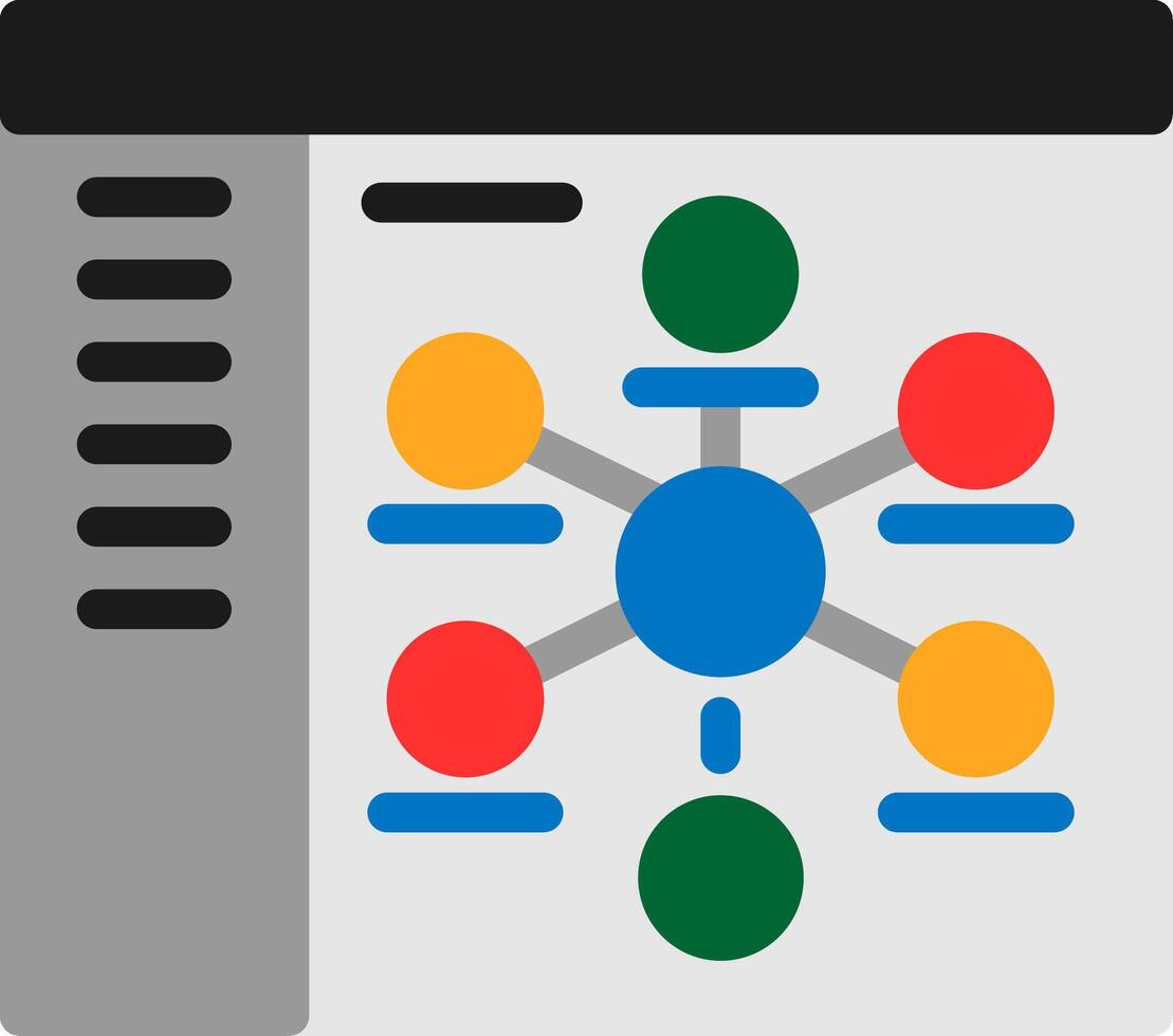 Diagramm flaches Symbol vektor