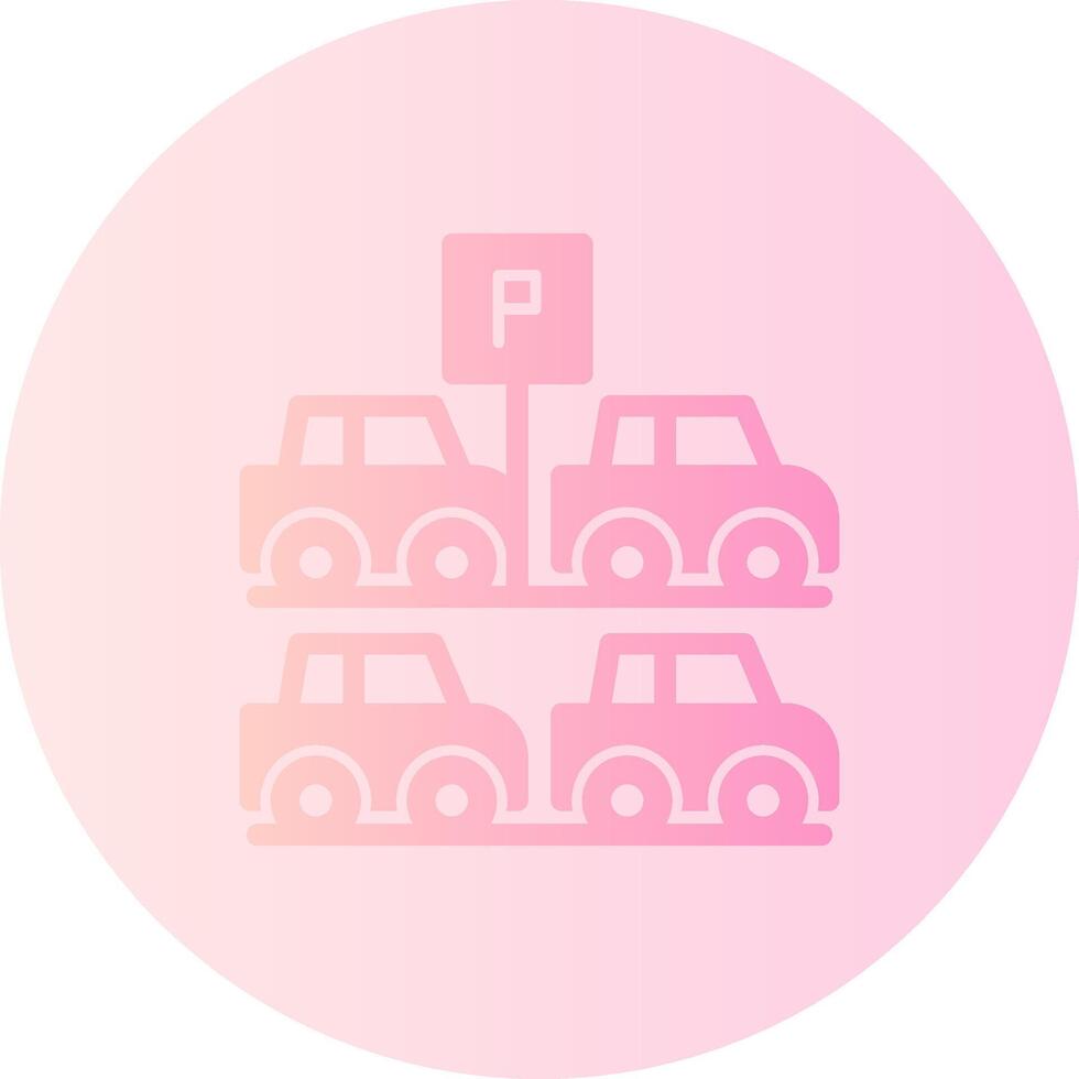 unbedeckt Parkplatz Gradient Kreis Symbol vektor