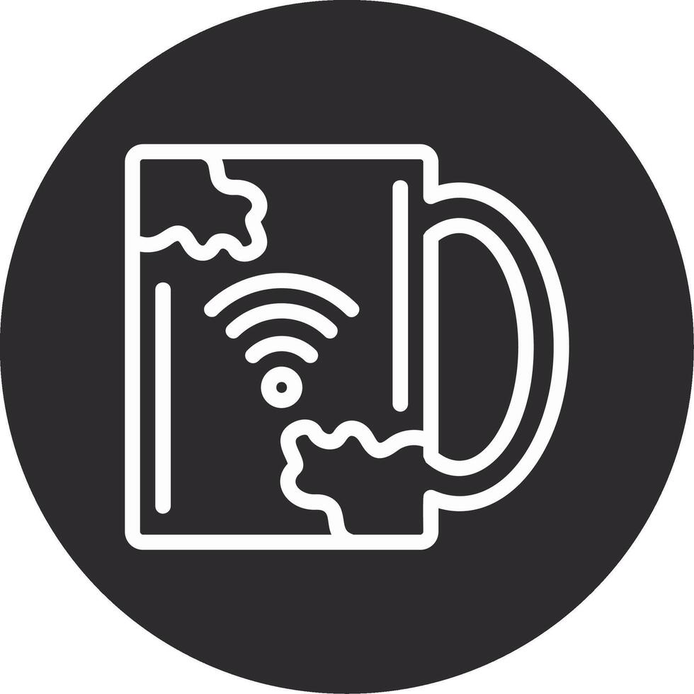 Kaffee Tasse invertiert Symbol vektor