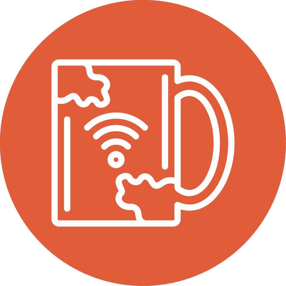 Kaffee Tasse Gliederung Kreis Symbol vektor