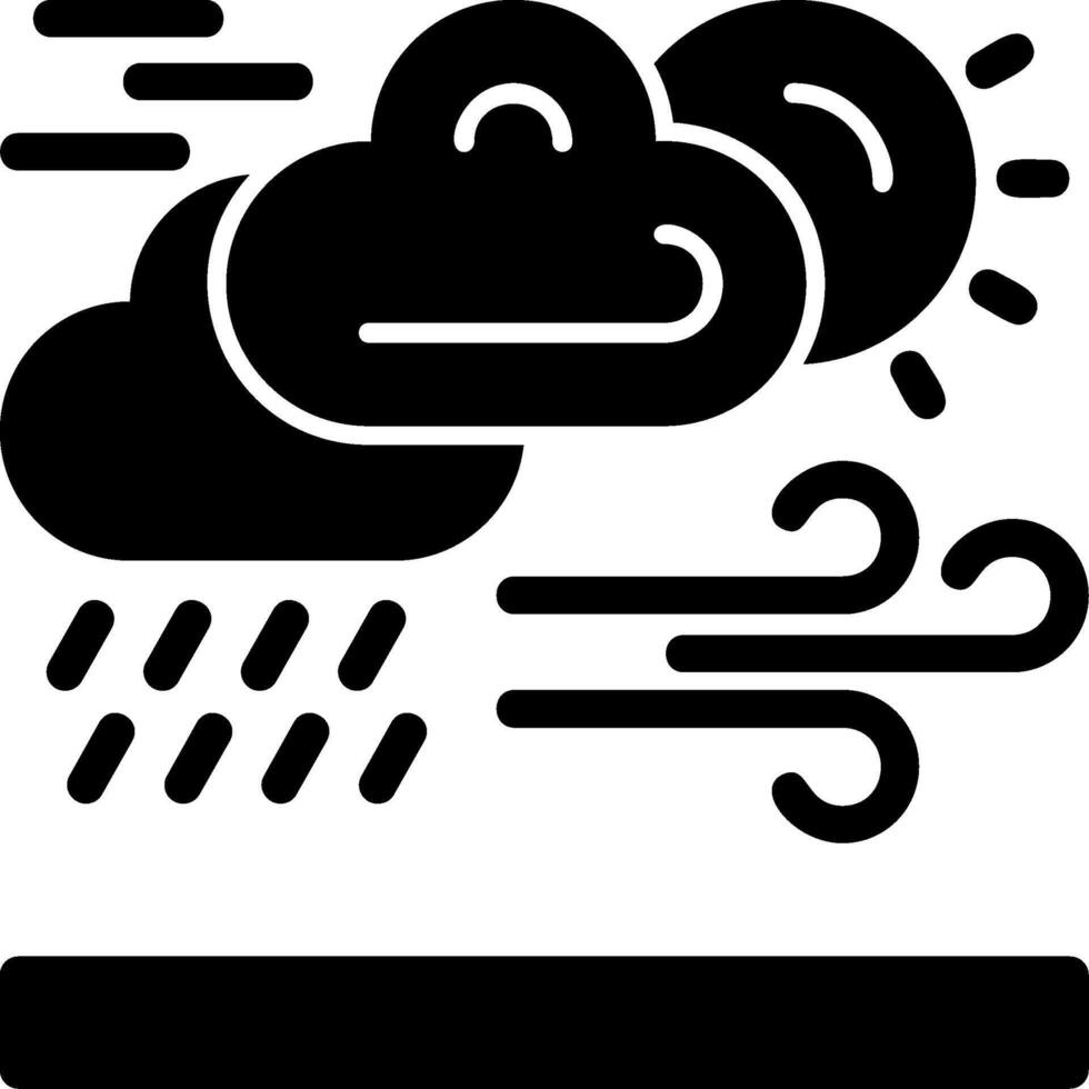 Wettervorhersage-Glyphe-Symbol vektor