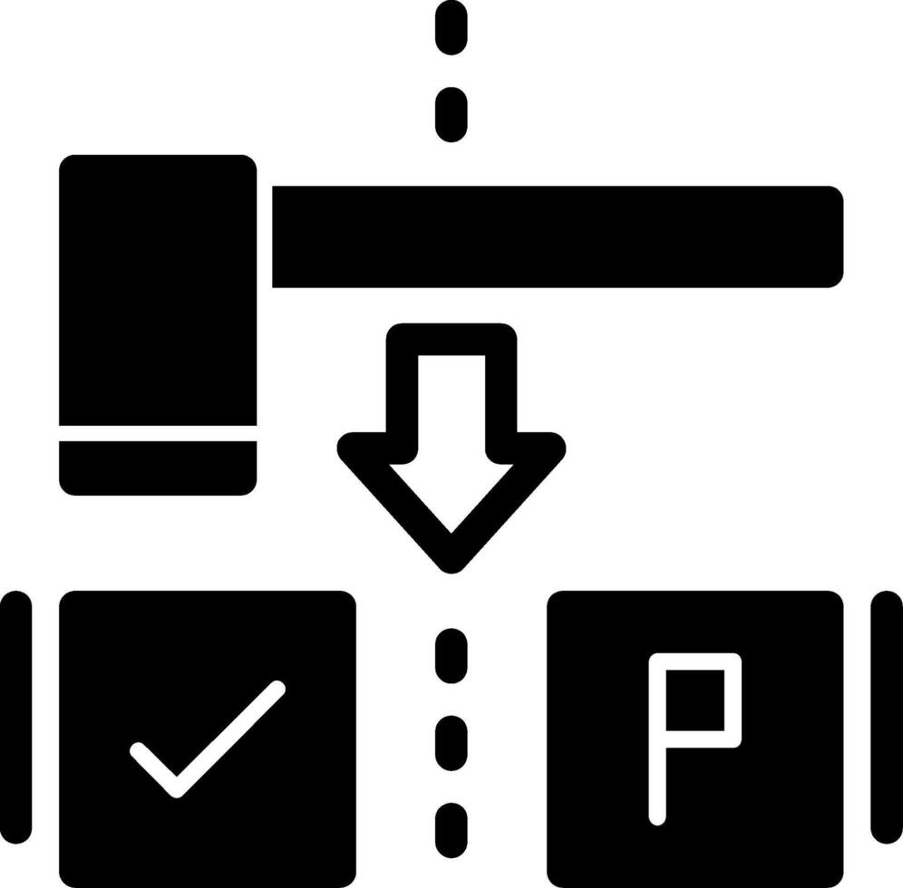 Auto Ausfahrt Glyphe Symbol vektor