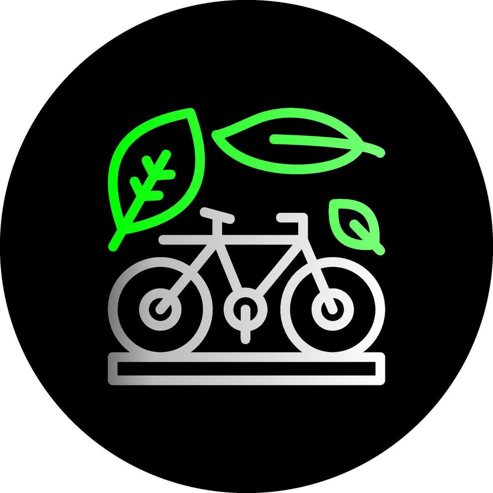 cykel dubbel lutning cirkel ikon vektor