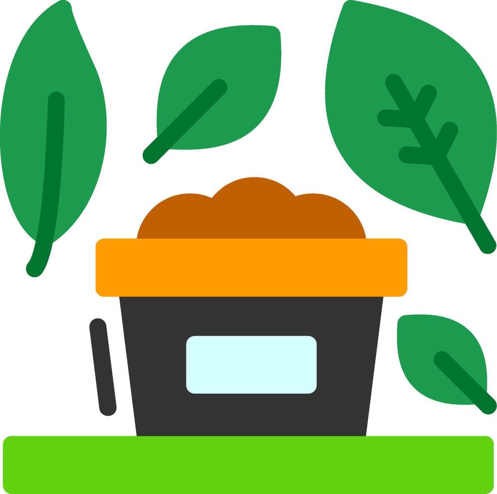 kompost platt ikon vektor
