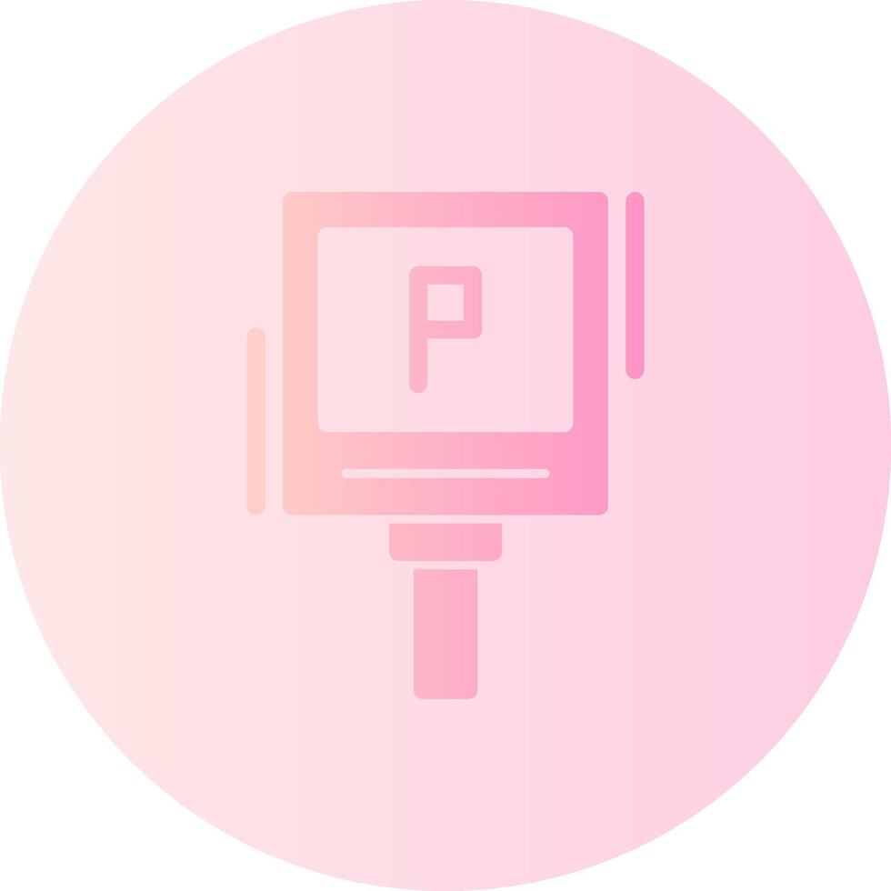 p parkering symbol lutning cirkel ikon vektor