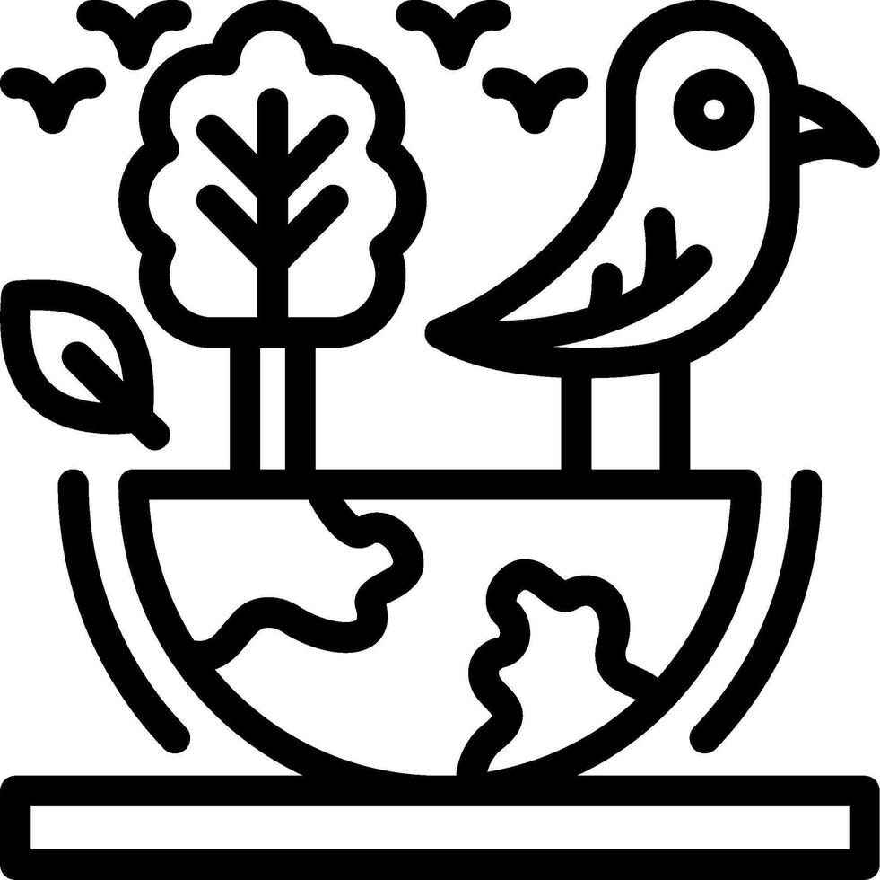 Biodiversität Linie Symbol vektor