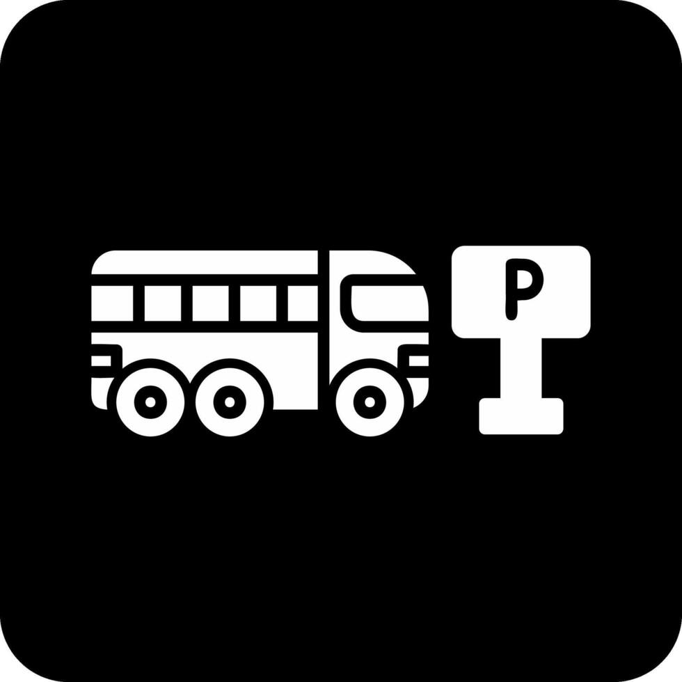 Bus Parkplatz Vektor Symbol