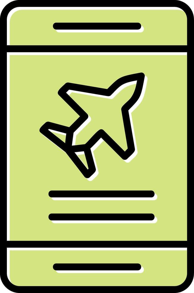 Flugzeug Fahrkarte Buchung Vektor Symbol