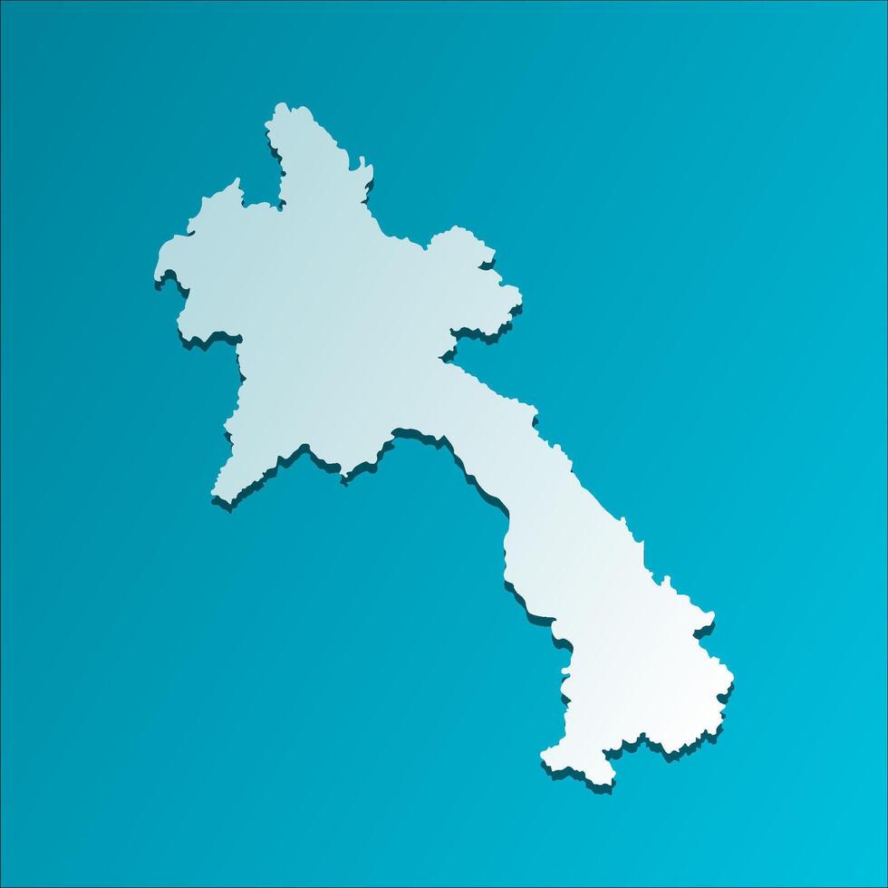 Vektor isoliert vereinfacht Illustration Symbol mit Blau Silhouette von Laos Karte. dunkel Blau Hintergrund