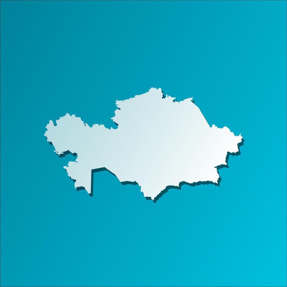 vektor isolerat förenklad illustration ikon med blå silhuett av kazakhstan Karta. mörk blå bakgrund