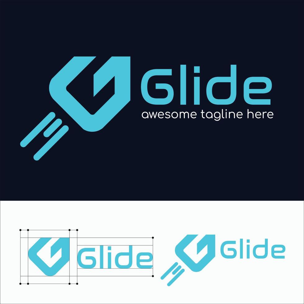 glida logotyp design, brev g logotyp mall vektor