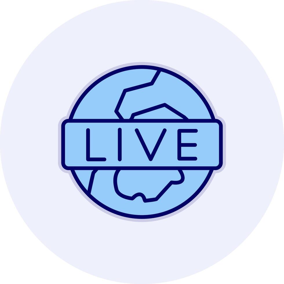 Live-Broadcast-Vektorsymbol vektor