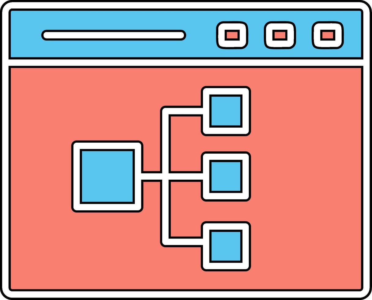 online Flussdiagramm Vektor Symbol