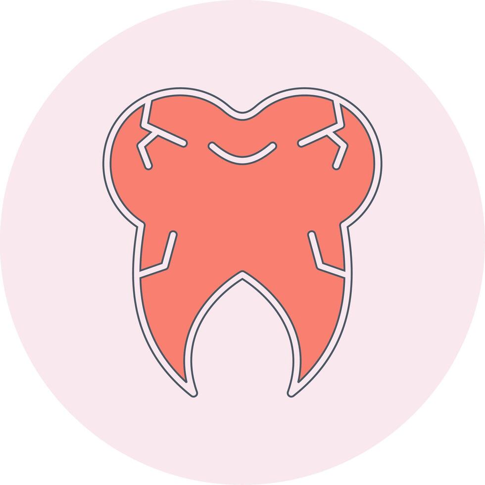 geknackt Zahn Vektor Symbol