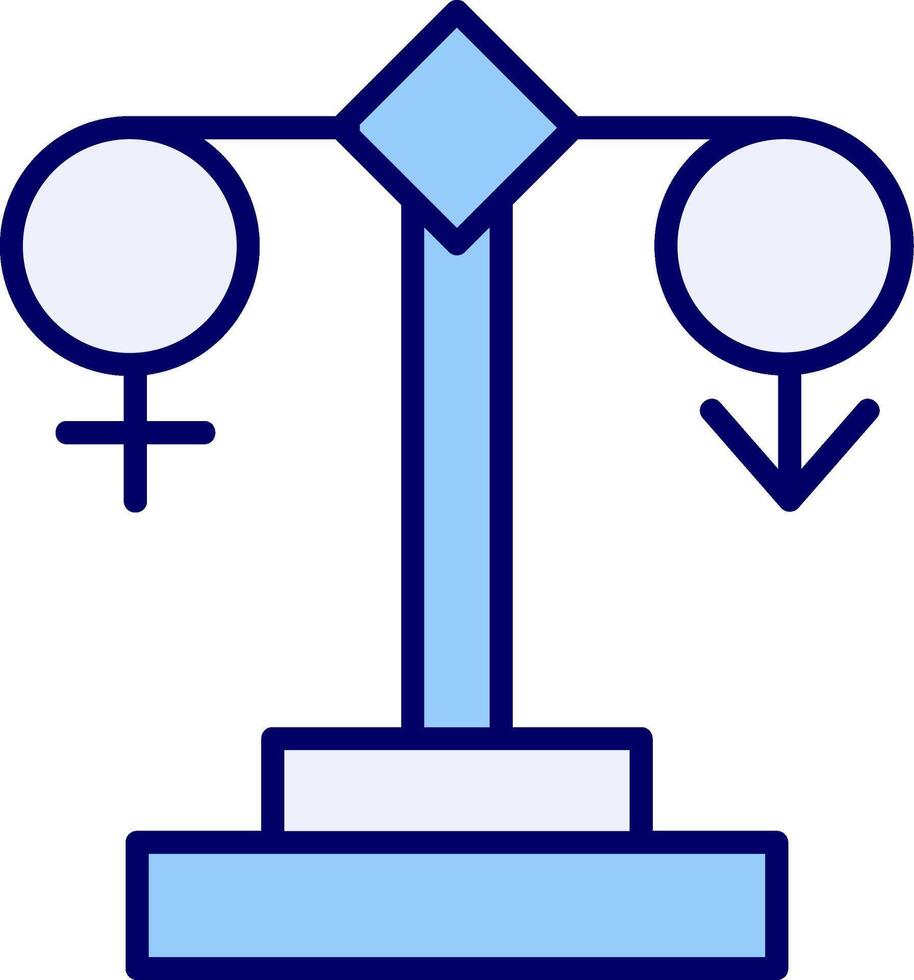 Vektorsymbol für die Gleichstellung der Geschlechter vektor