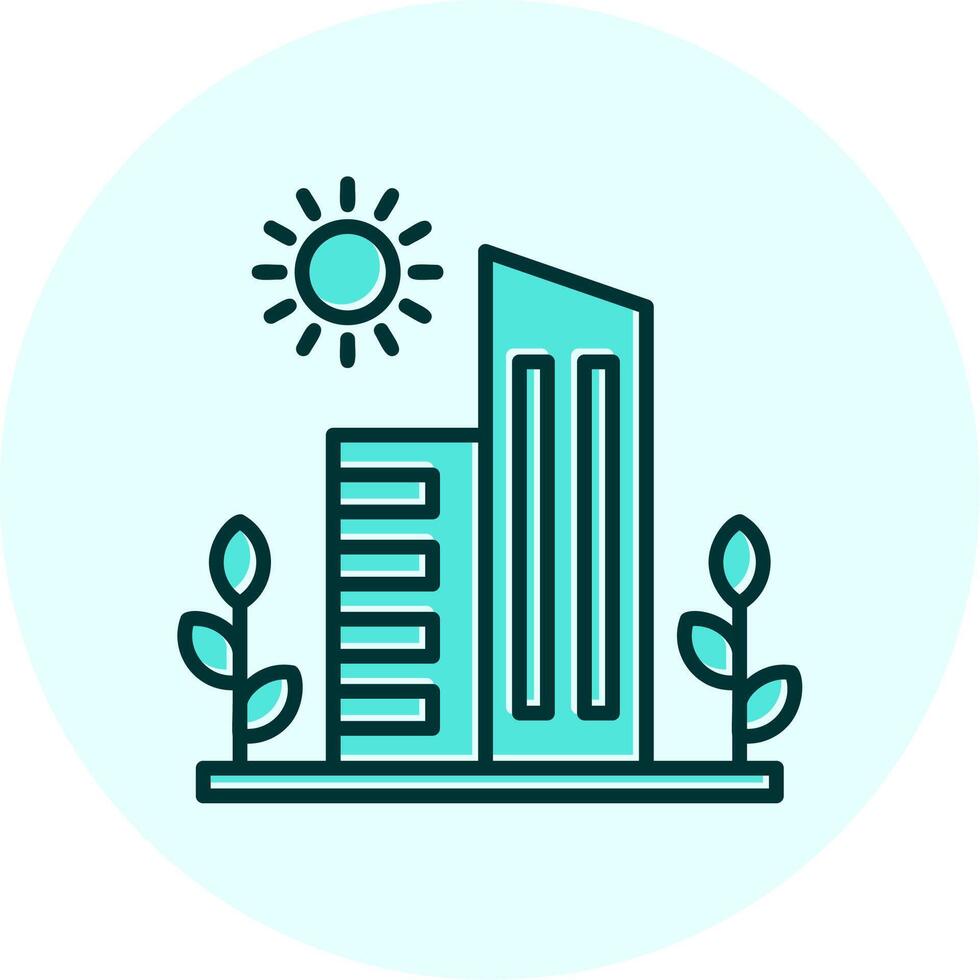 grön stad vektor ikon
